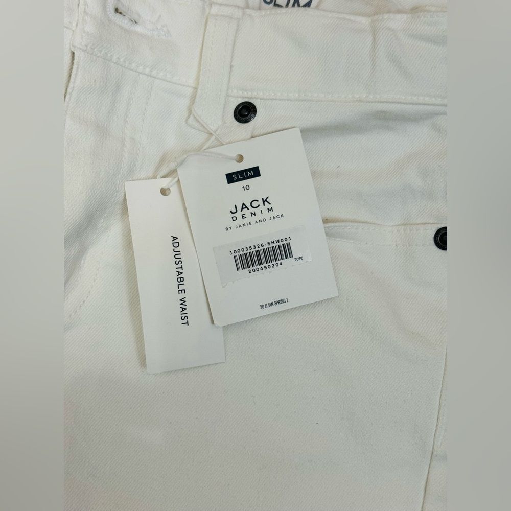 NWT Jack Denim by Janie and Jack White Slim Jeans Girls Sz 10 - Picture 8 of 14